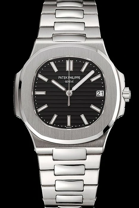Patek Philippe Nautilus Black Dial Stainless Steel Bracelet new124563