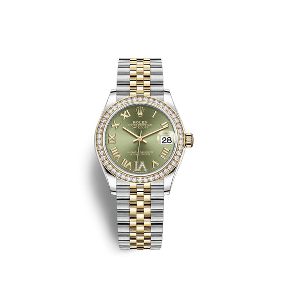 Rolex Replica Watch Datejust 31, Oystersteel, 18kt Yellow Gold and diamonds, 278383RBR-0016