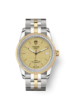 Tudor Replica Watch Glamour Date, Stainless Steel and 18k Yellow Gold 36mm with Diamond-set bezel, M55023-0027